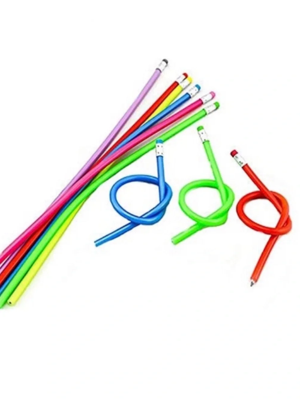 💞 New Set of 6 Flexible & Bendable, Colorful Pencils